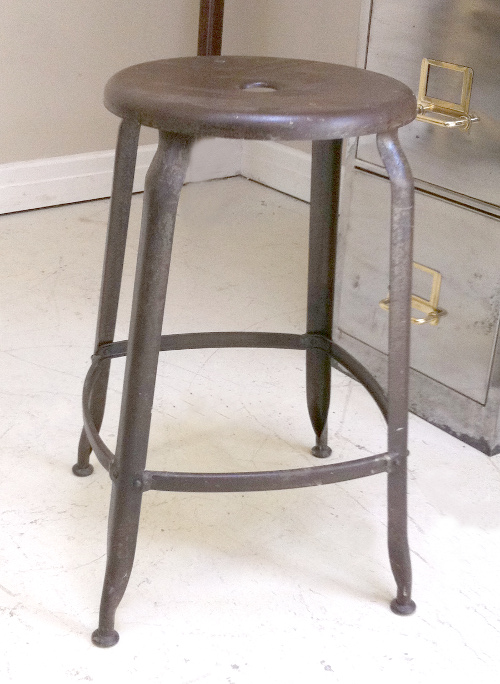 OLD FRENCH INDUSTRIAL FACTORY STOOL